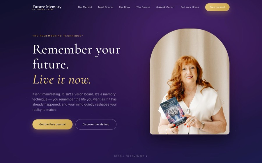 A marketing page built live in one of Sabrina's sessions