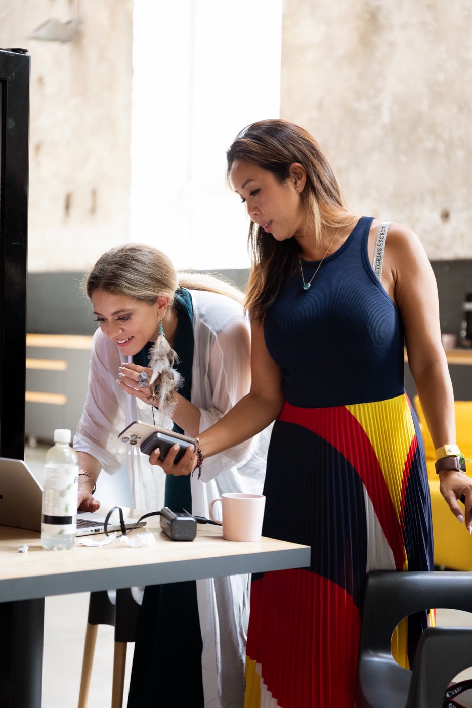 Sabrina Stocker working one to one with a founder on their build