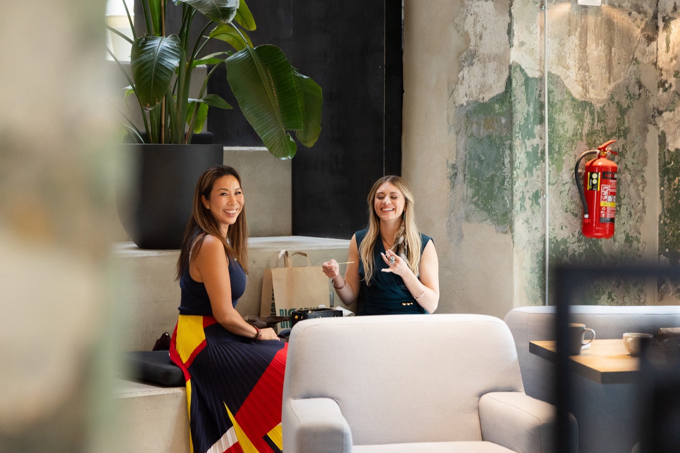 Sabrina Stocker working closely with a founder, building alongside them