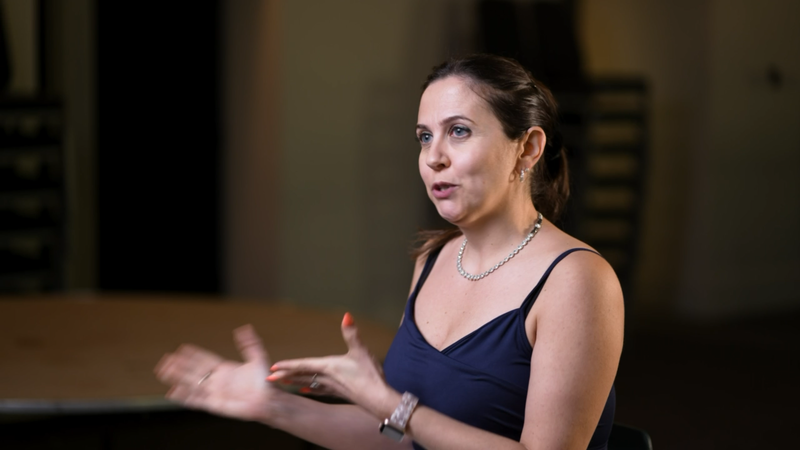 Paola Spiga speaking to camera about the course